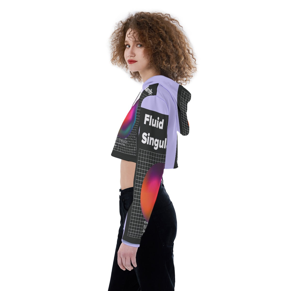 All-Over Print Women's Crop Top Hoodie