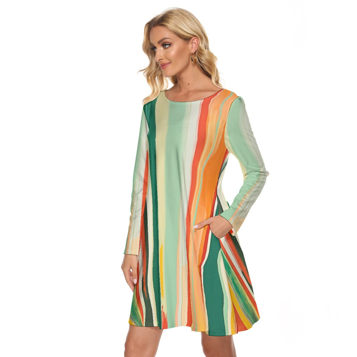 All-Over Print Women's Crew Neck Dress