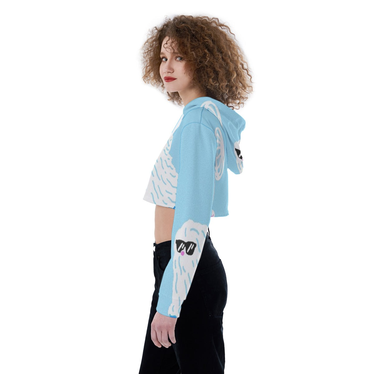All-Over Print Women's Crop Top Hoodie