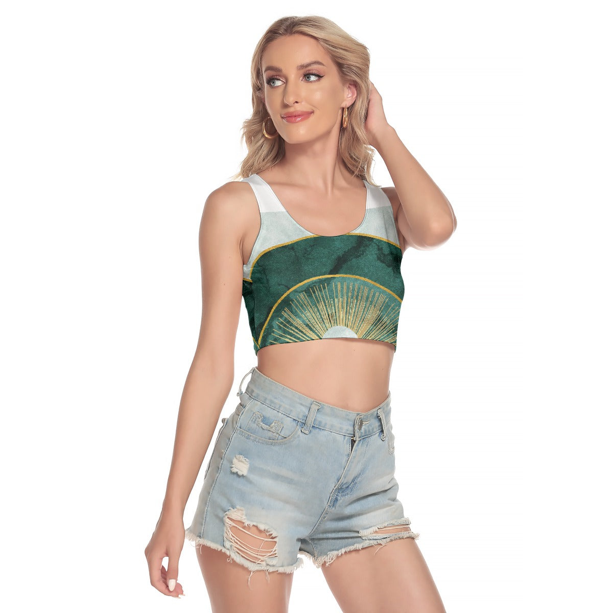 All-Over Print Women's Sport Crop Tank Top