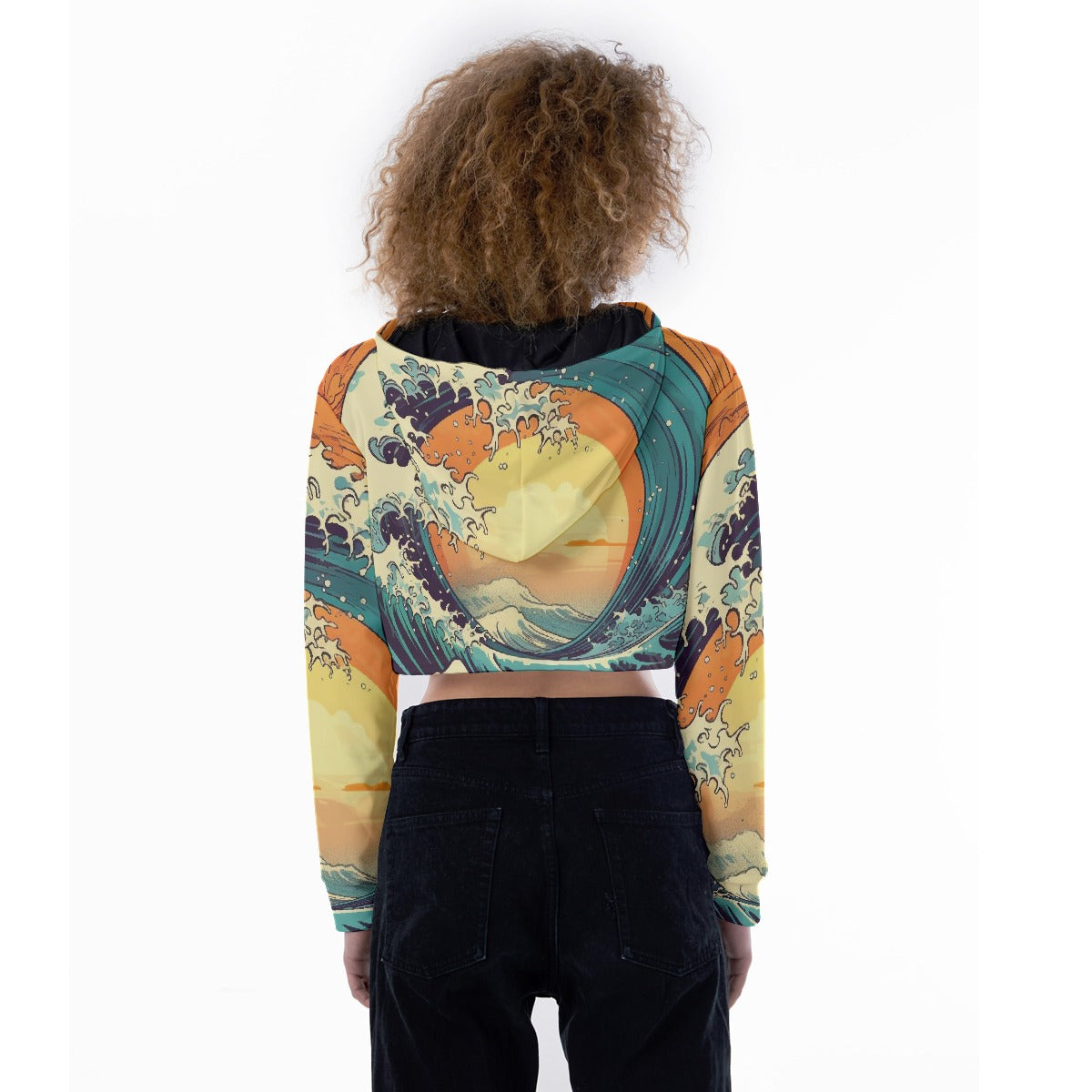 All-Over Print Women's Crop Top Hoodie