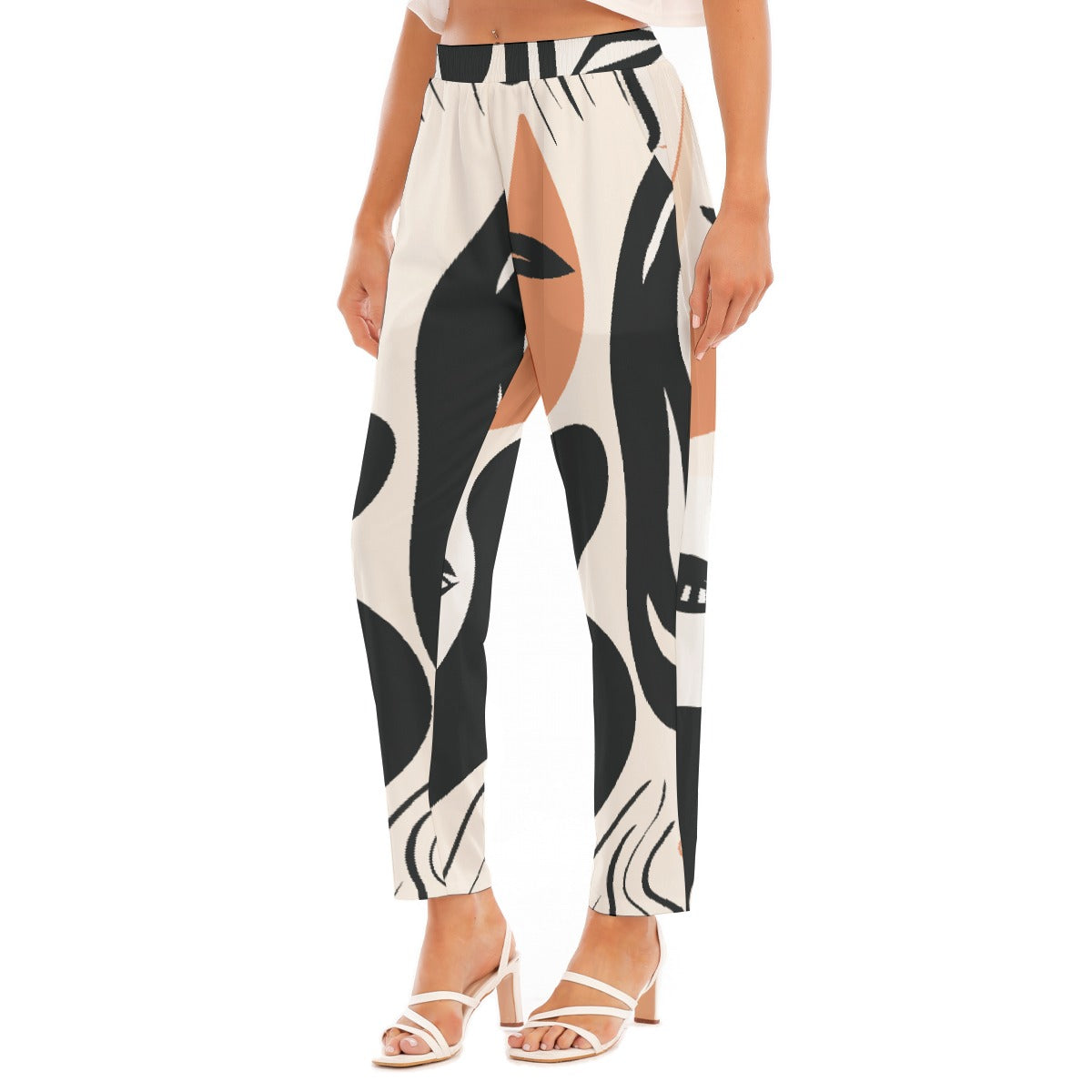 All-Over Print Women's Loose Straight-leg Pants