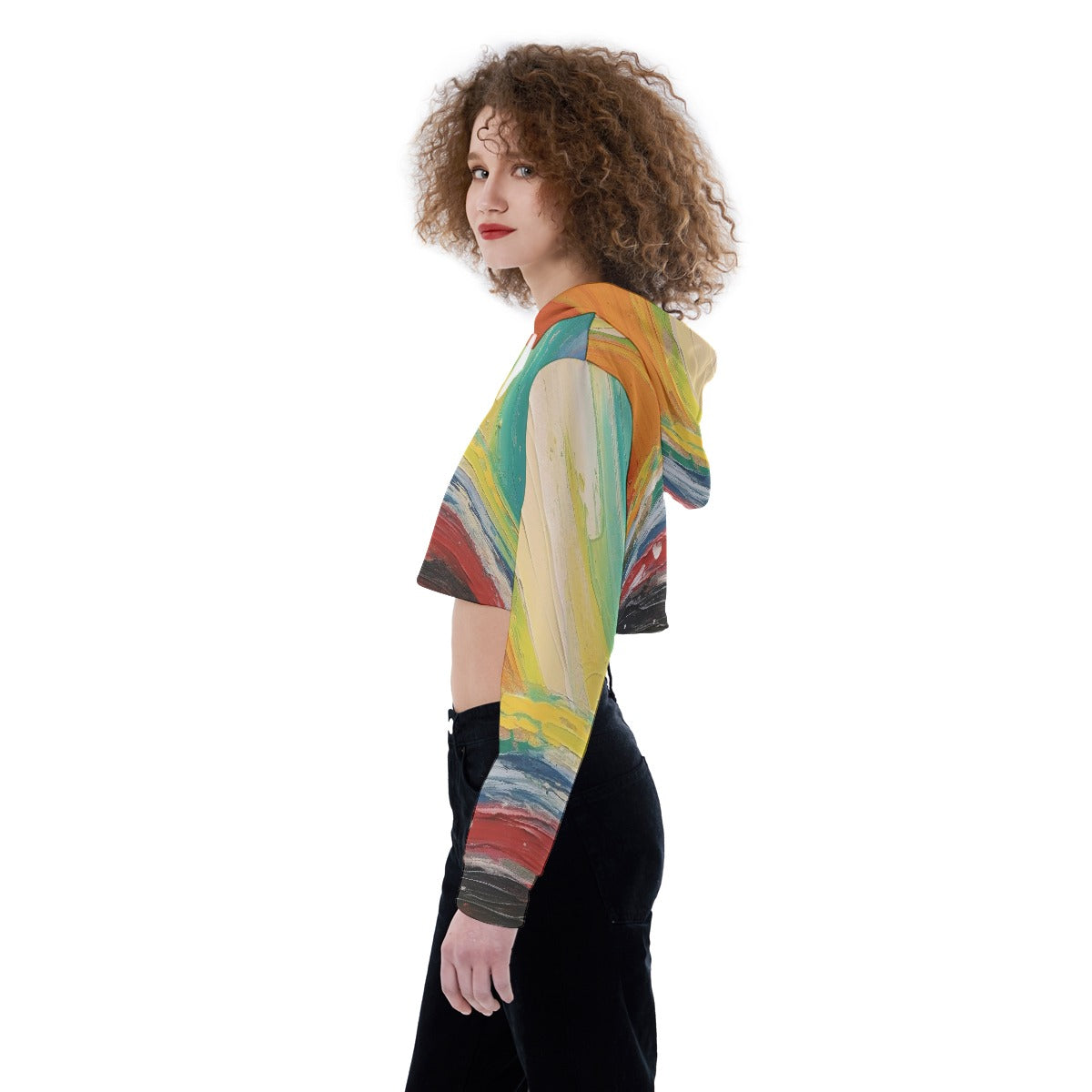 All-Over Print Women's Crop Top Hoodie