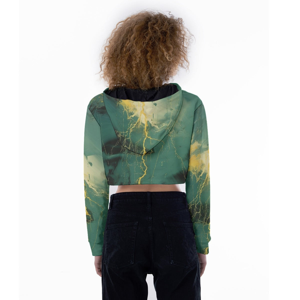 All-Over Print Women's Crop Top Hoodie