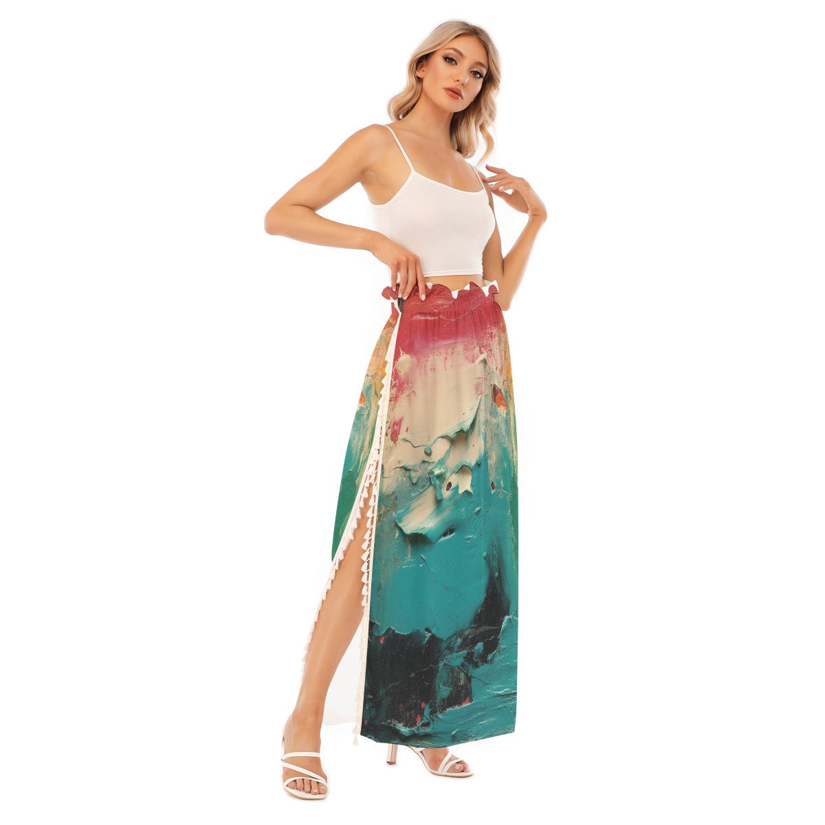 All-Over Print Women's Side Split Skirt