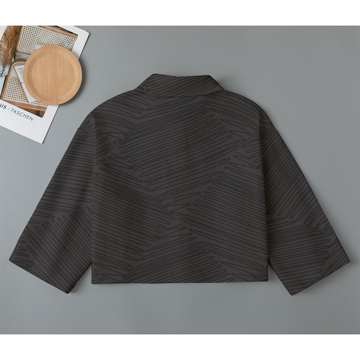 All-Over Print Women's Cropped Jacket | 245GSM Cotton