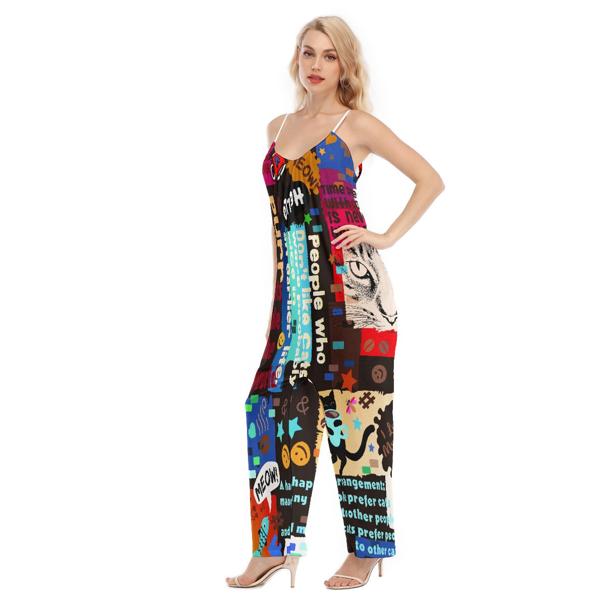 All-Over Print Women's Loose Cami Jumpsuit