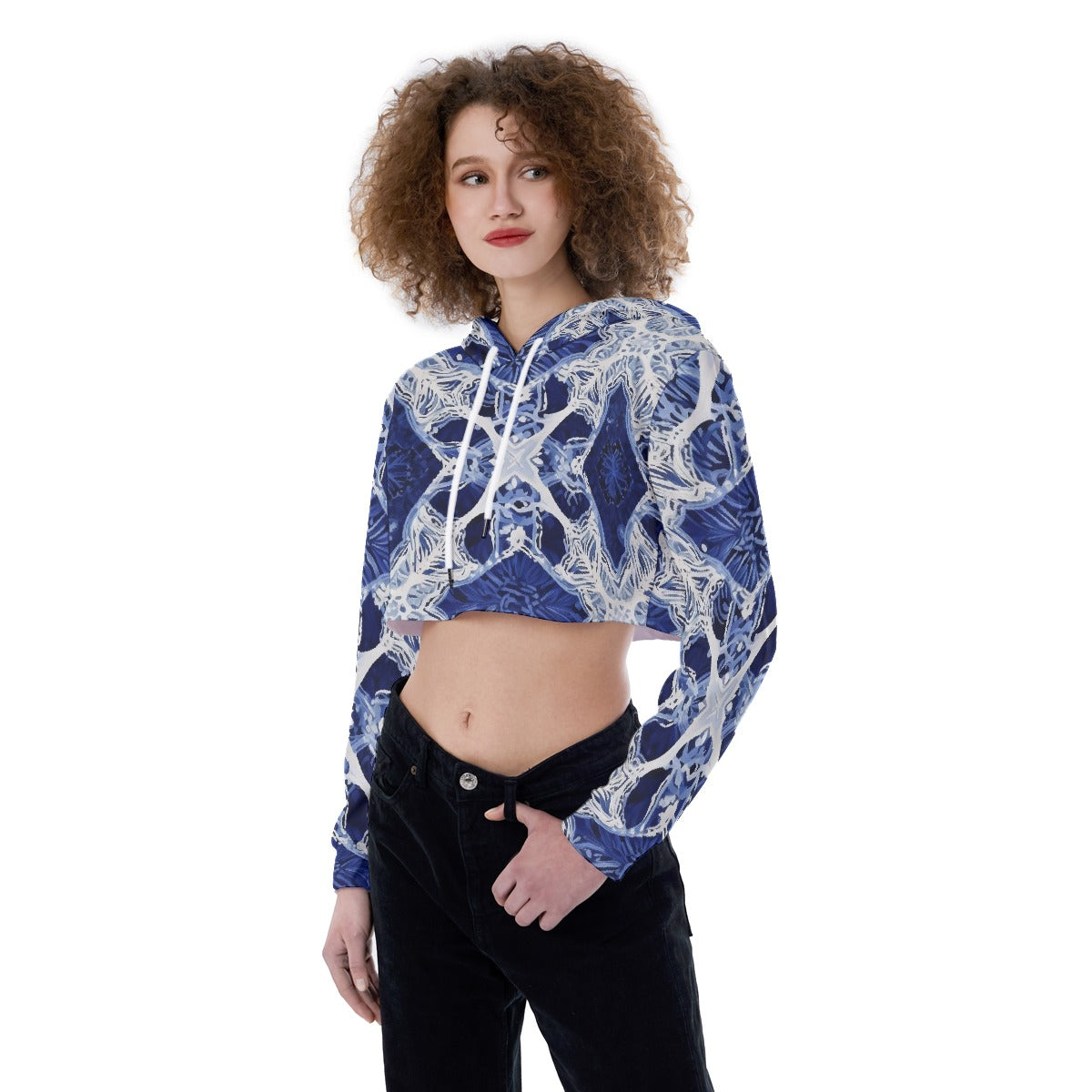 All-Over Print Women's Crop Top Hoodie
