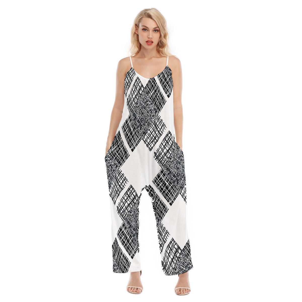 All-Over Print Women's Loose Cami Jumpsuit