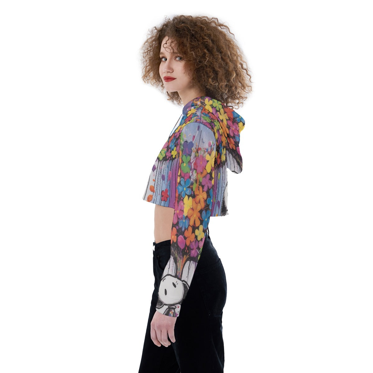 All-Over Print Women's Crop Top Hoodie