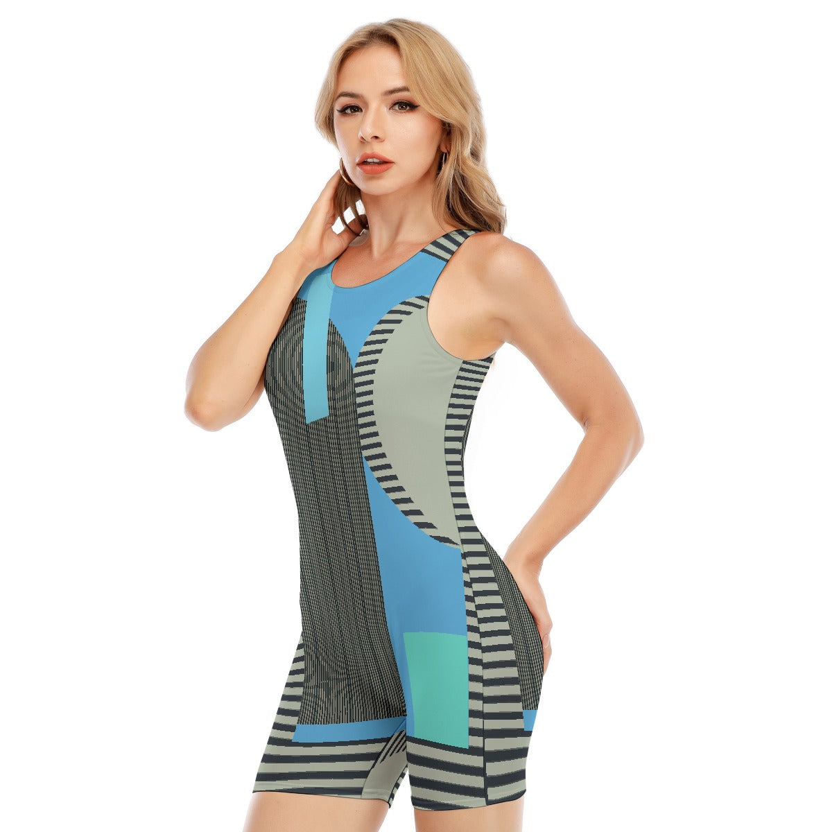 All-Over Print Women's Sleeveless One-piece Swimsuit