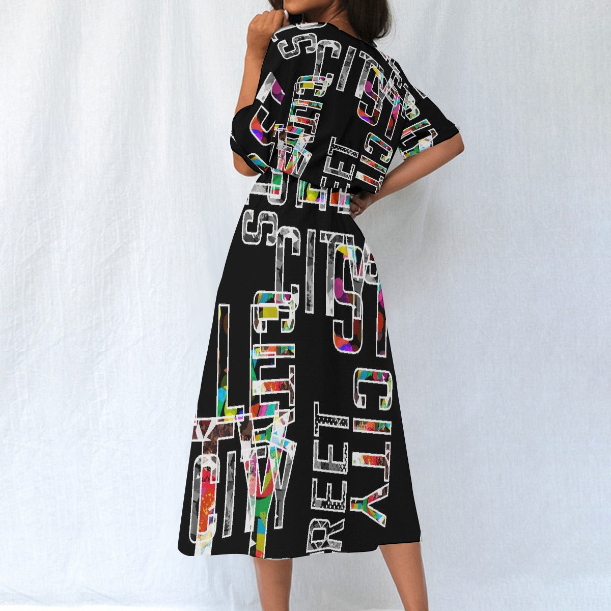 All-Over Print Women's Elastic Waist Dress