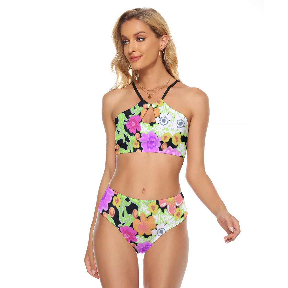 All-Over Print Women's Cami Keyhole One-piece Swimsuit