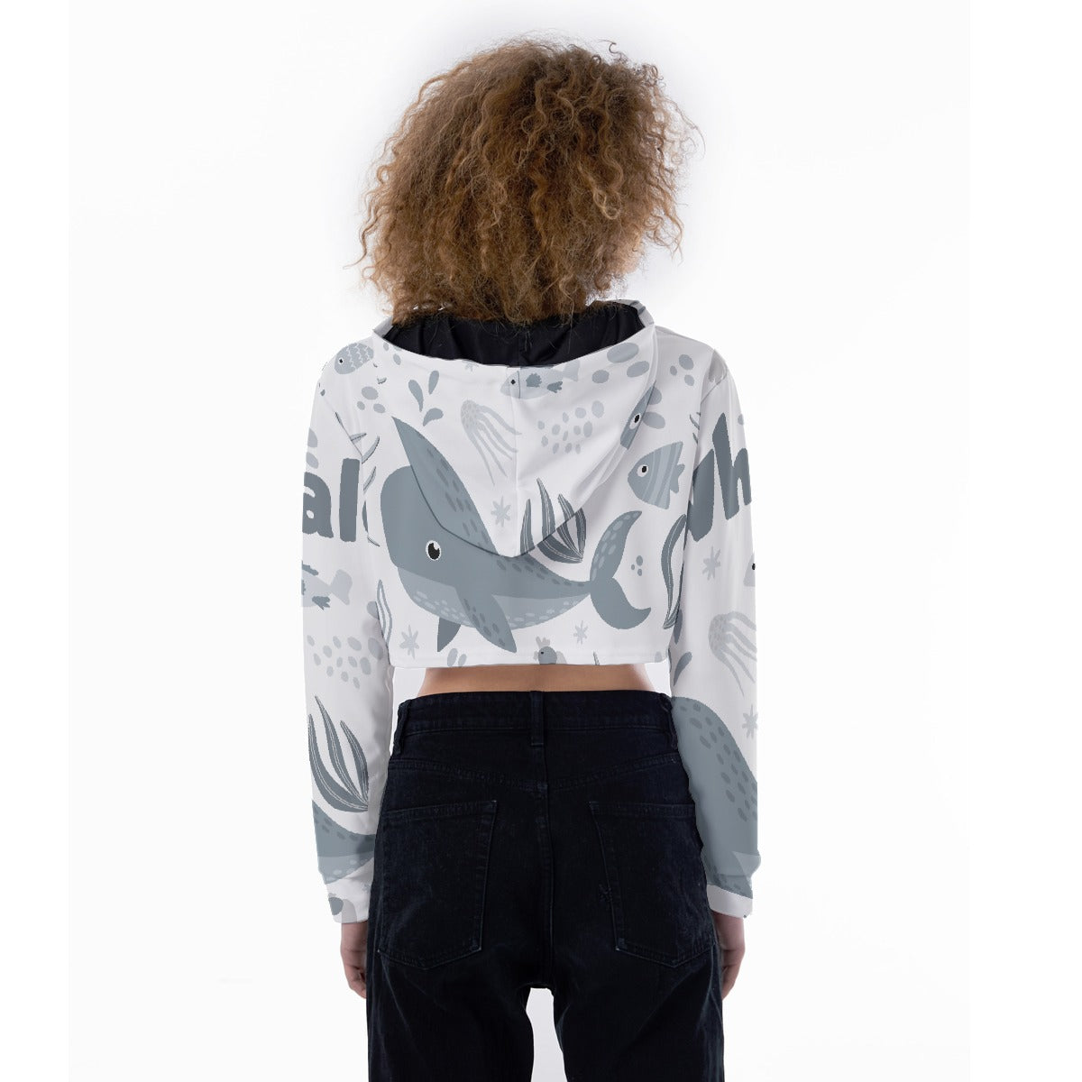 All-Over Print Women's Crop Top Hoodie