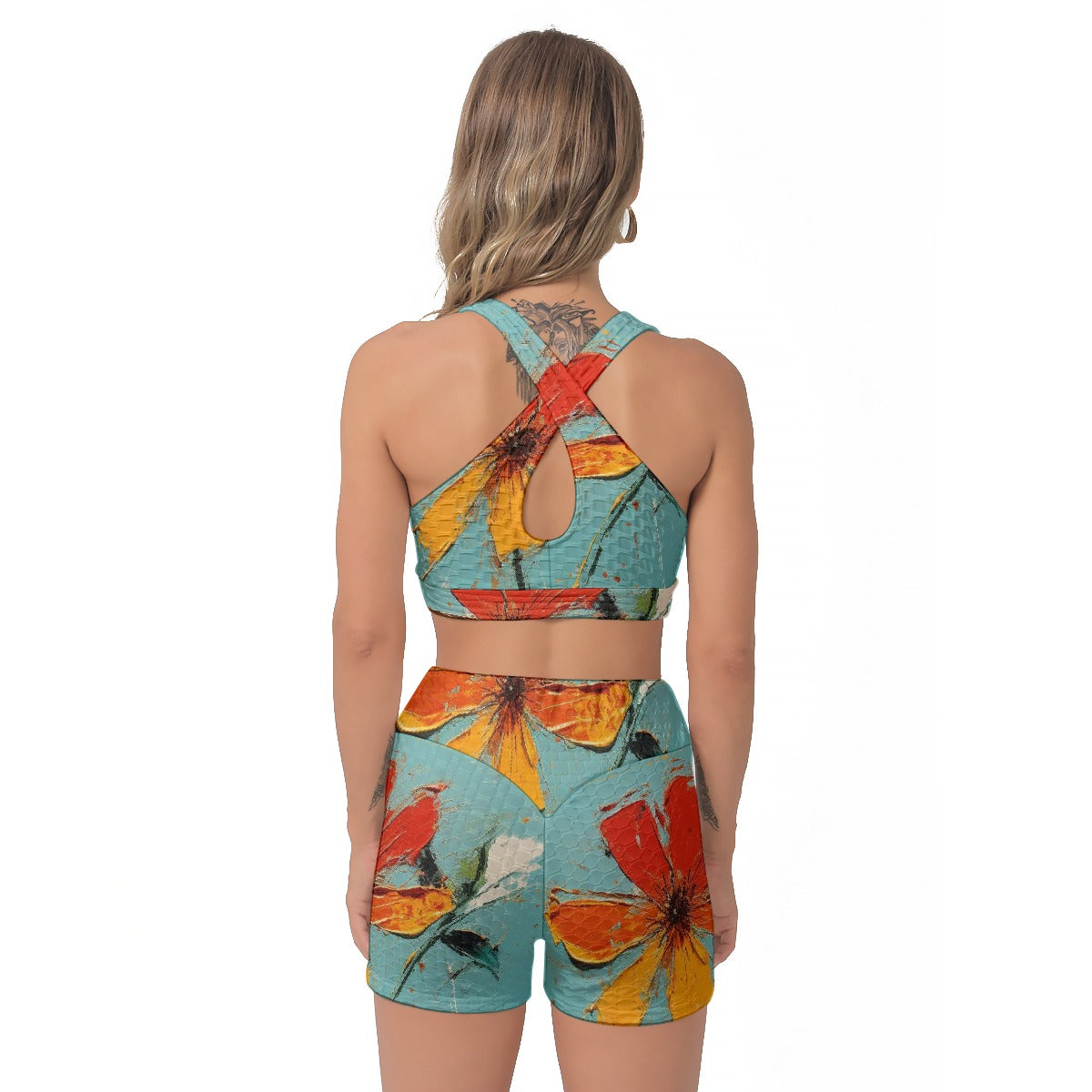 All-Over Print Women's Sports Bra Suit