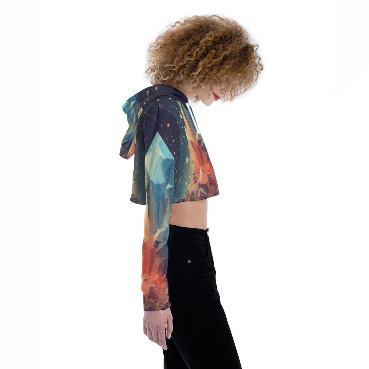 All-Over Print Women's Crop Top Hoodie