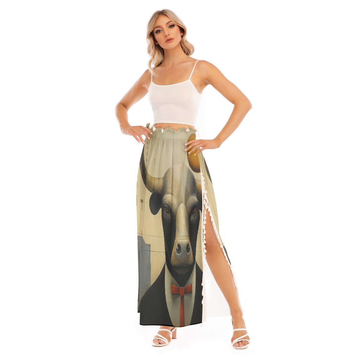 All-Over Print Women's Side Split Skirt