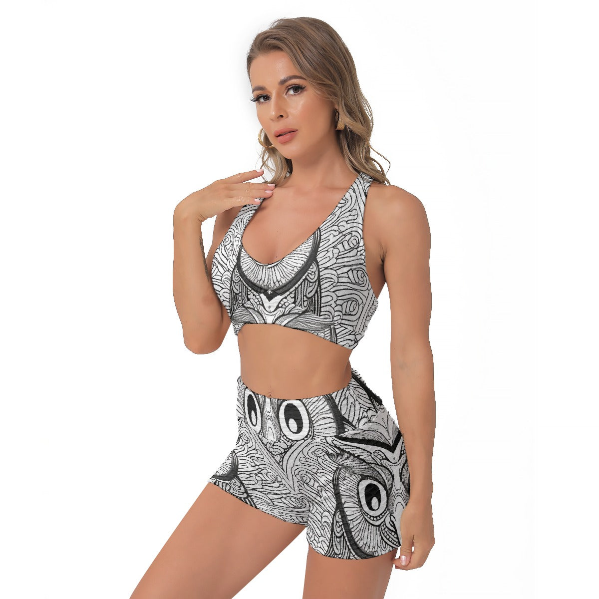 All-Over Print Women's Sports Bra Suit