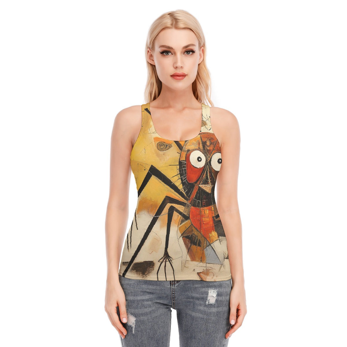 All-Over Print Women's Racer Vest | 190GSM Cotton