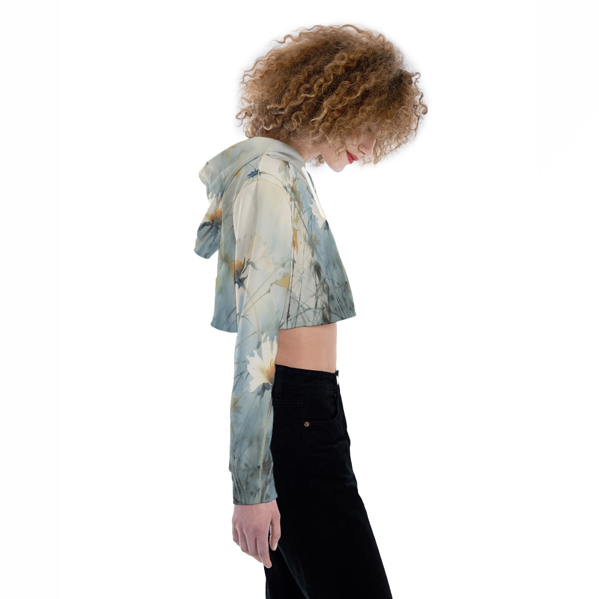 All-Over Print Women's Crop Top Hoodie