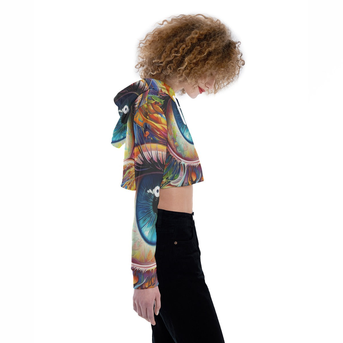 All-Over Print Women's Crop Top Hoodie