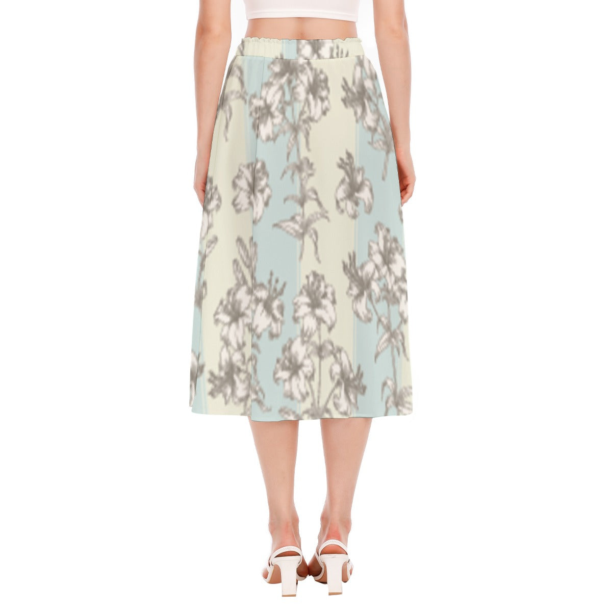 All-Over Print Women's Long Section Chiffon Skirt