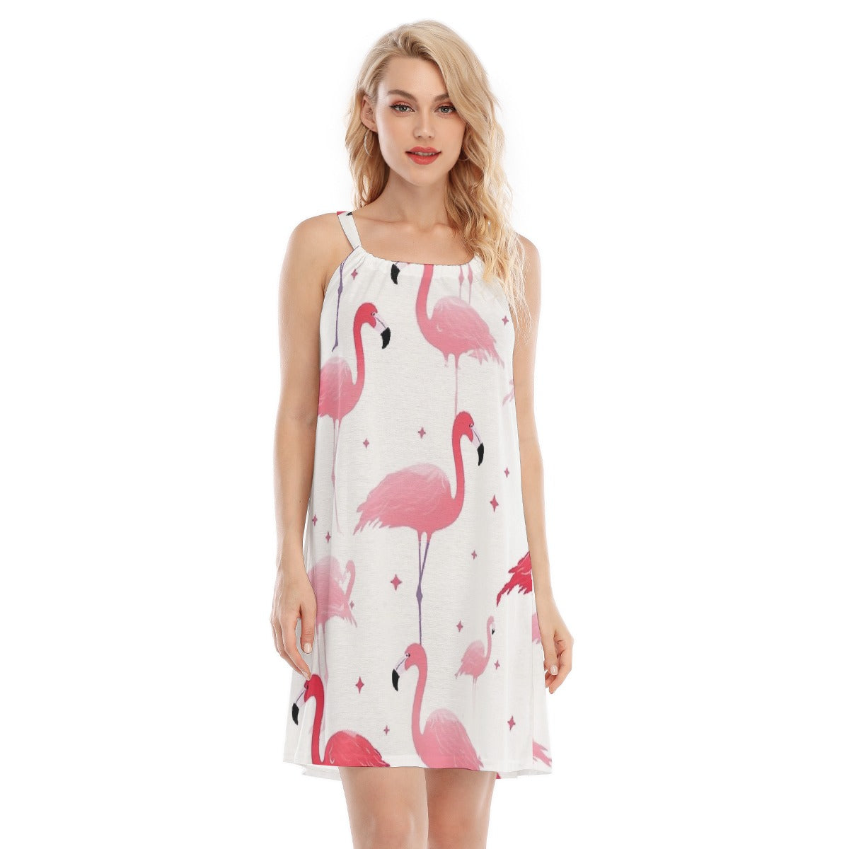 All-Over Print Women's O-neck Cami Dress