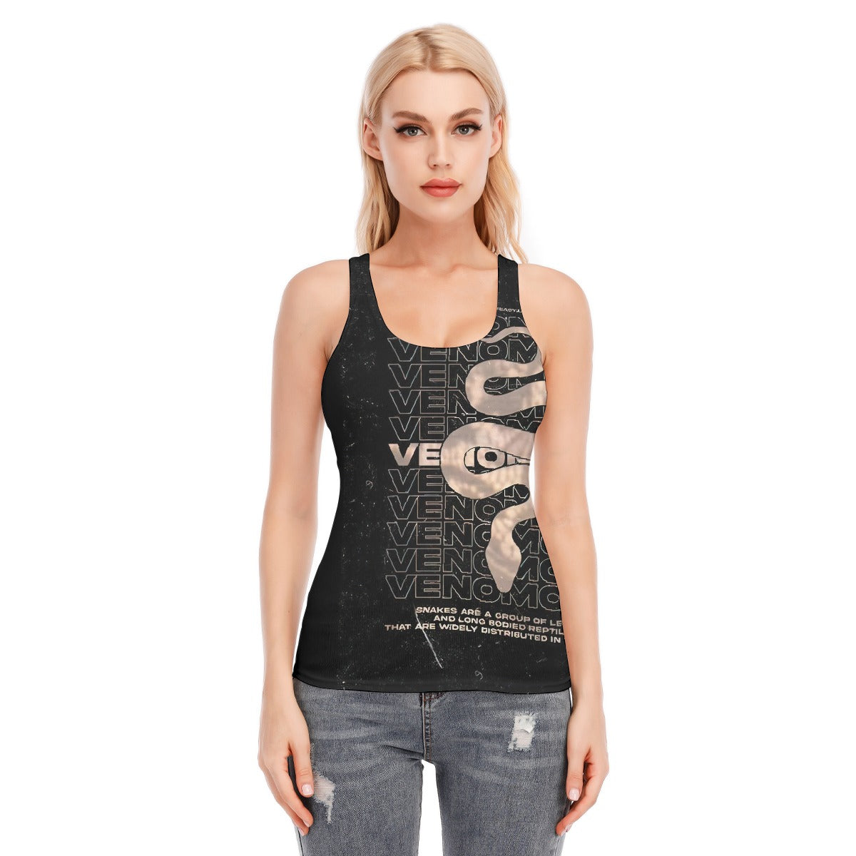 All-Over Print Women's Racer Vest | 190GSM Cotton