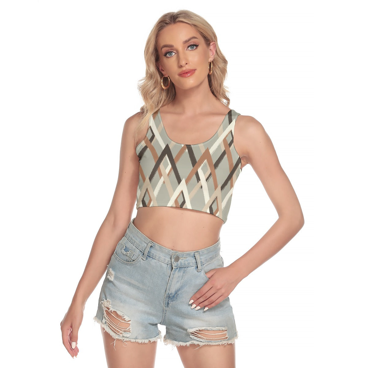 All-Over Print Women's Sport Crop Tank Top