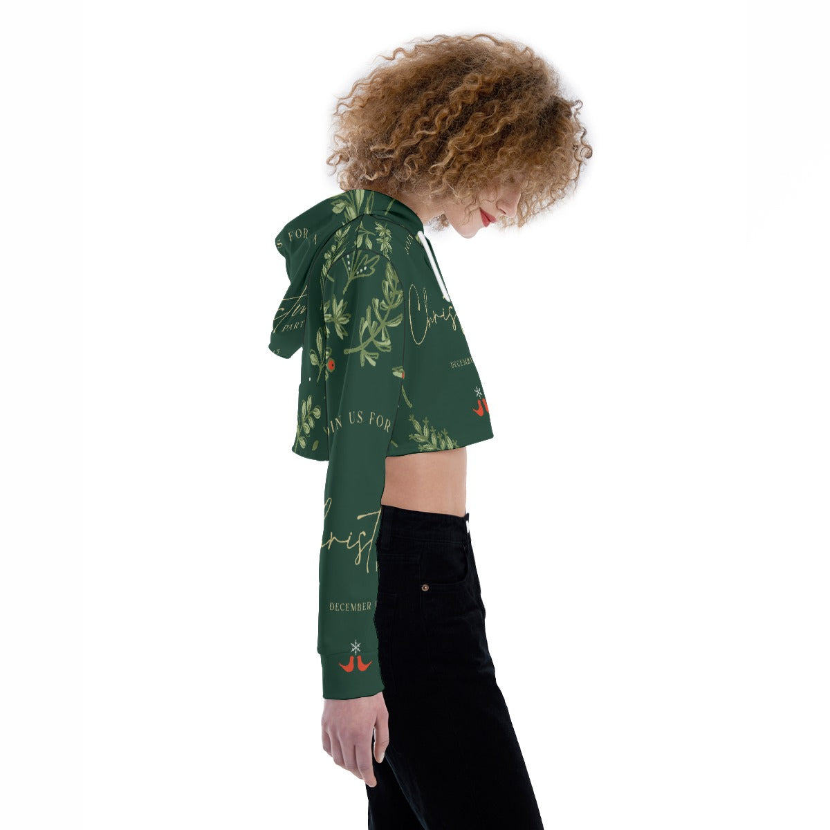 All-Over Print Women's Crop Top Hoodie