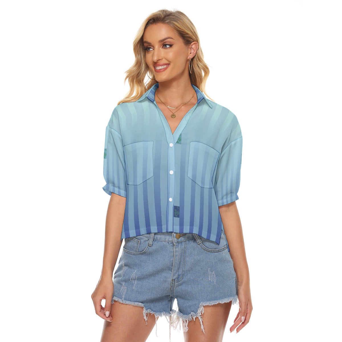 All-Over Print Women's V-neck Shirts