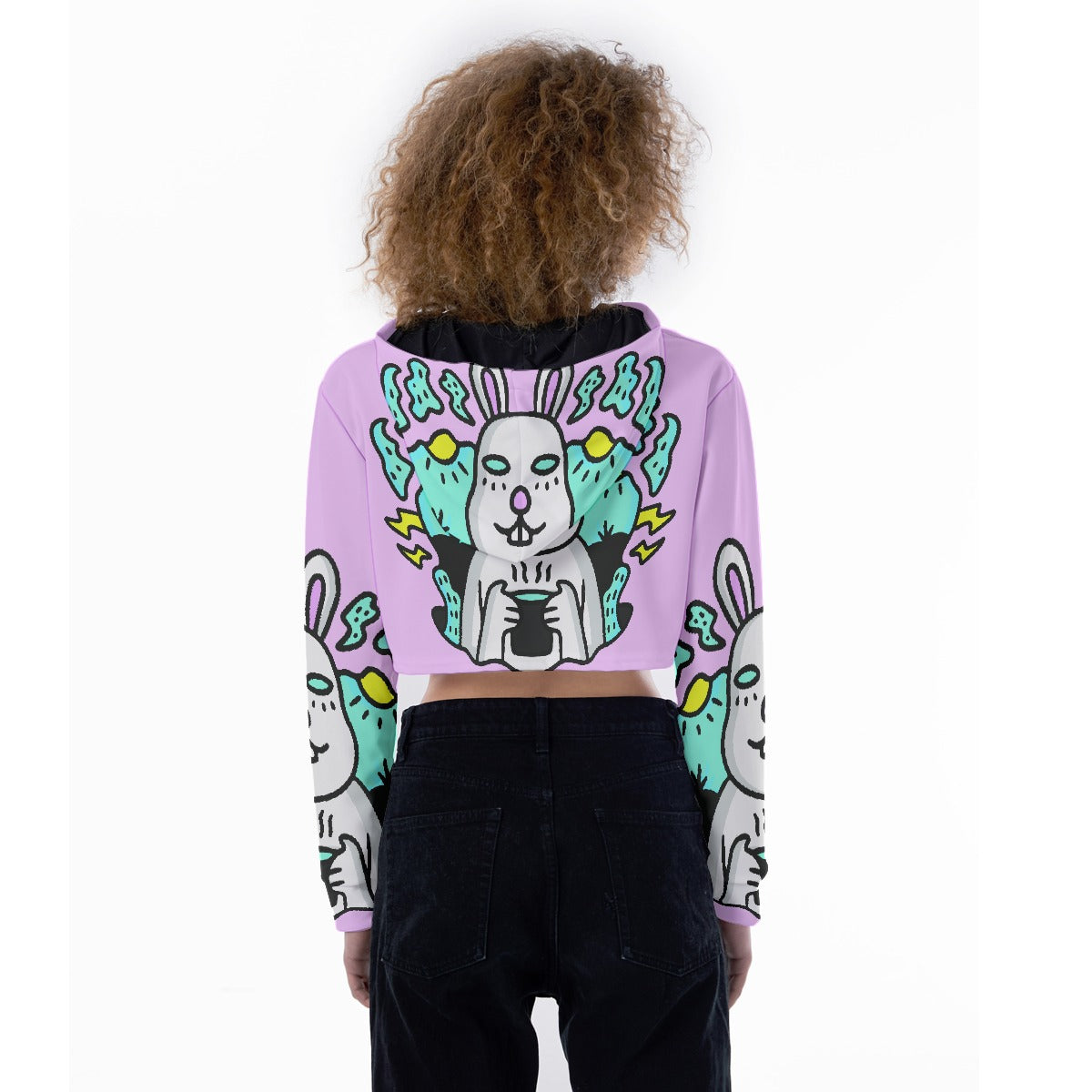 All-Over Print Women's Crop Top Hoodie