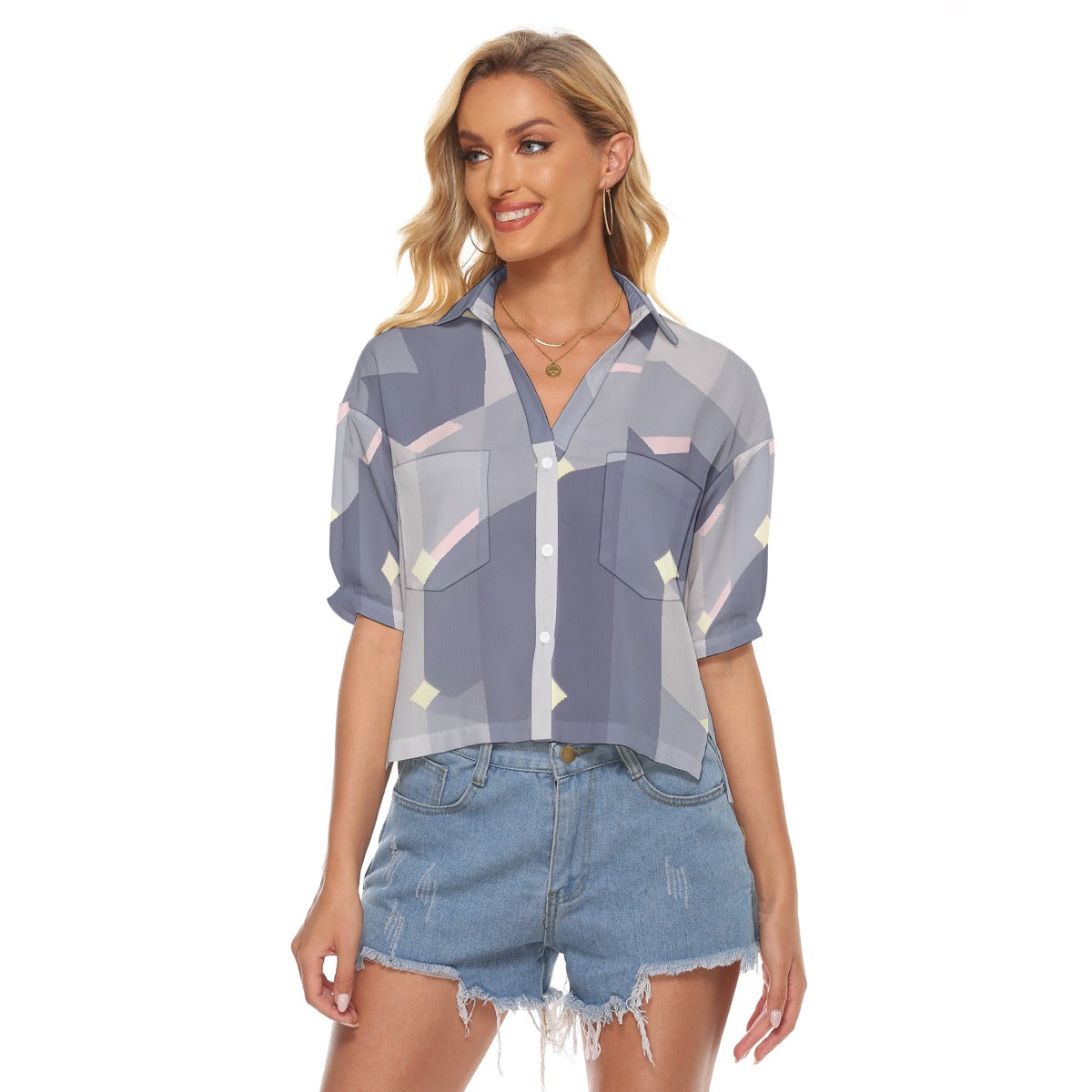 All-Over Print Women's V-neck Shirts