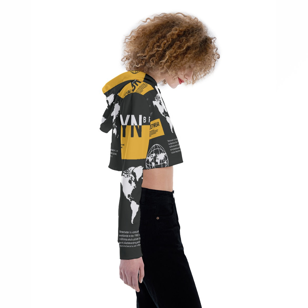 All-Over Print Women's Crop Top Hoodie