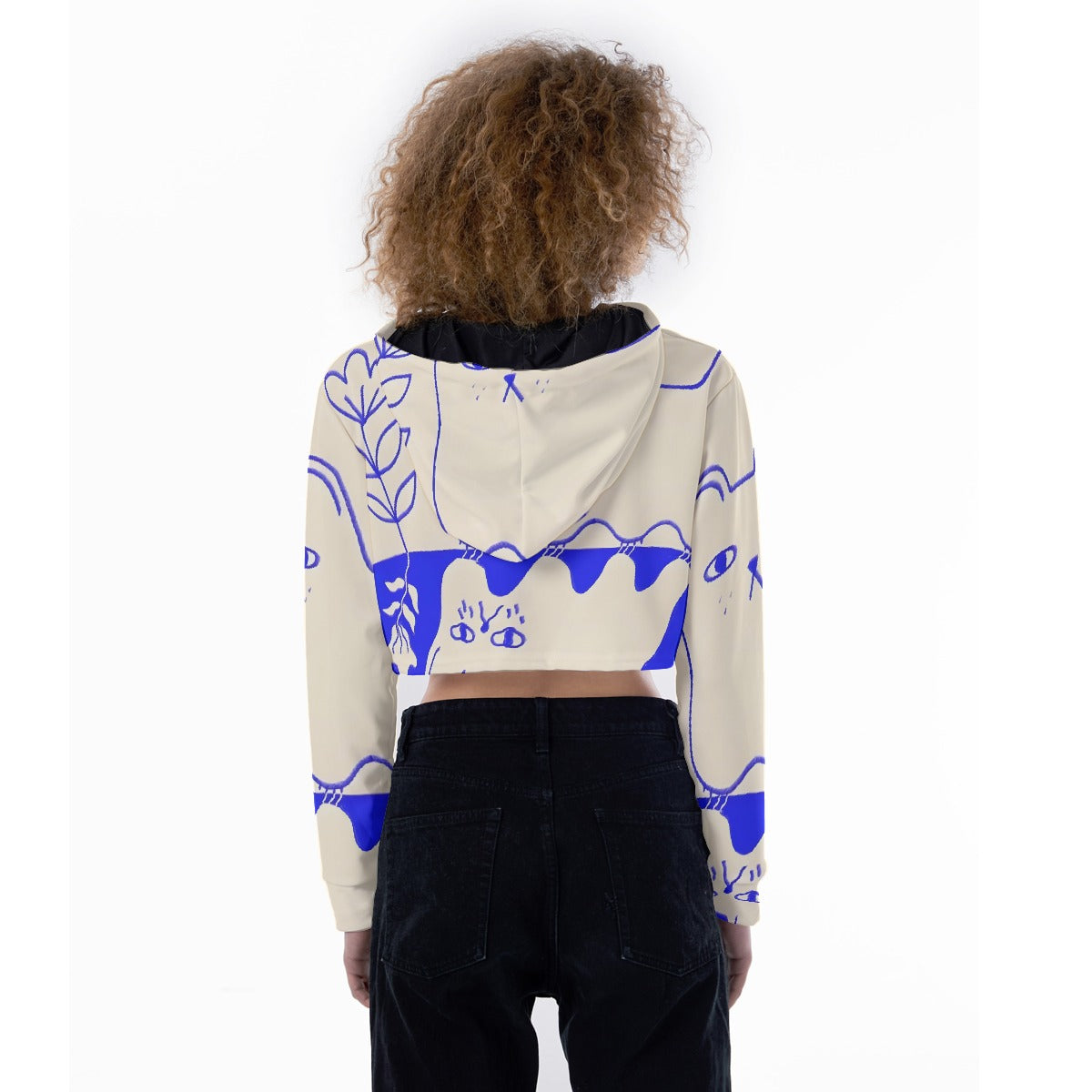 All-Over Print Women's Crop Top Hoodie