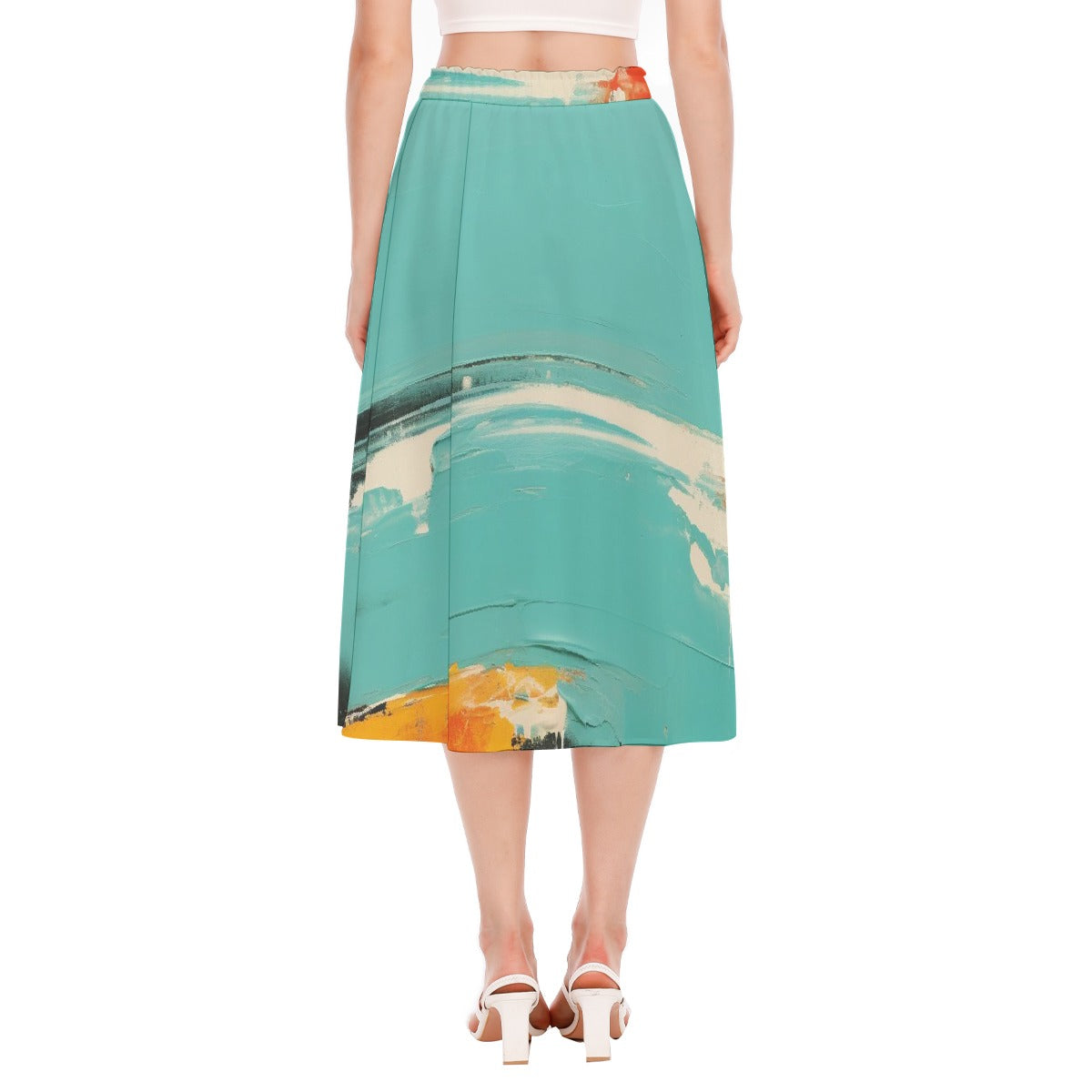 All-Over Print Women's Long Section Chiffon Skirt