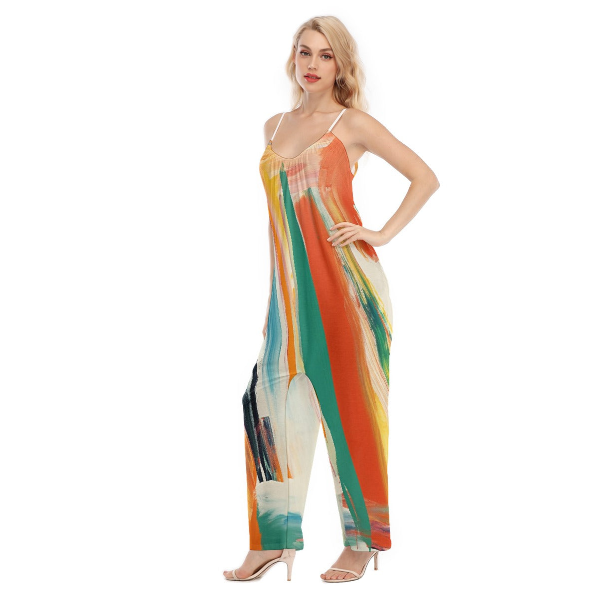 All-Over Print Women's Loose Cami Jumpsuit