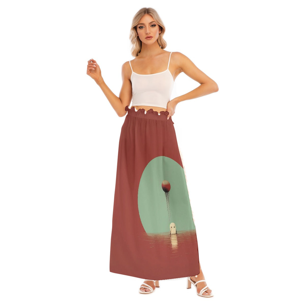 All-Over Print Women's Side Split Skirt