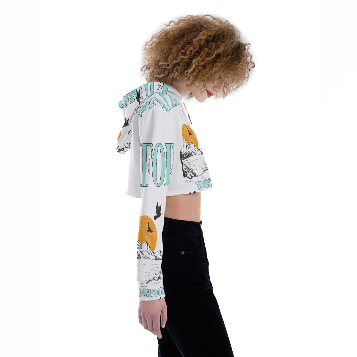 All-Over Print Women's Crop Top Hoodie