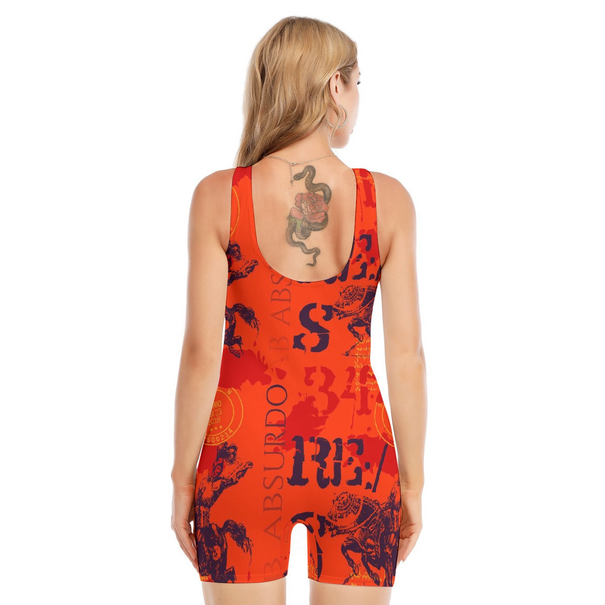 All-Over Print Women's Sleeveless One-piece Swimsuit