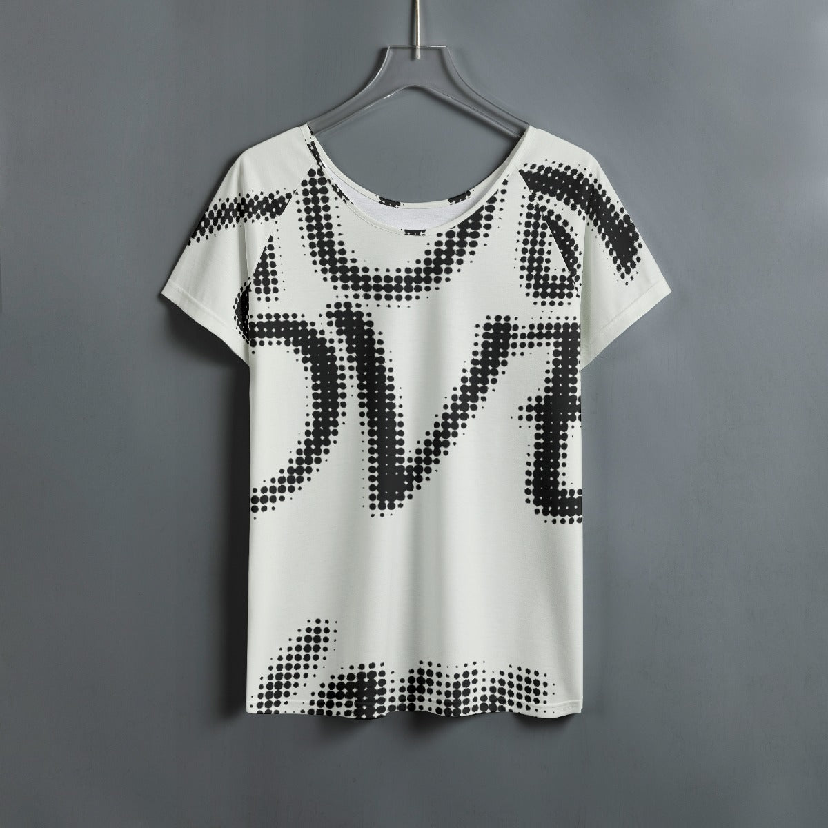 All-Over Print Women's Round Neck T-shirt With Raglan Sleeve