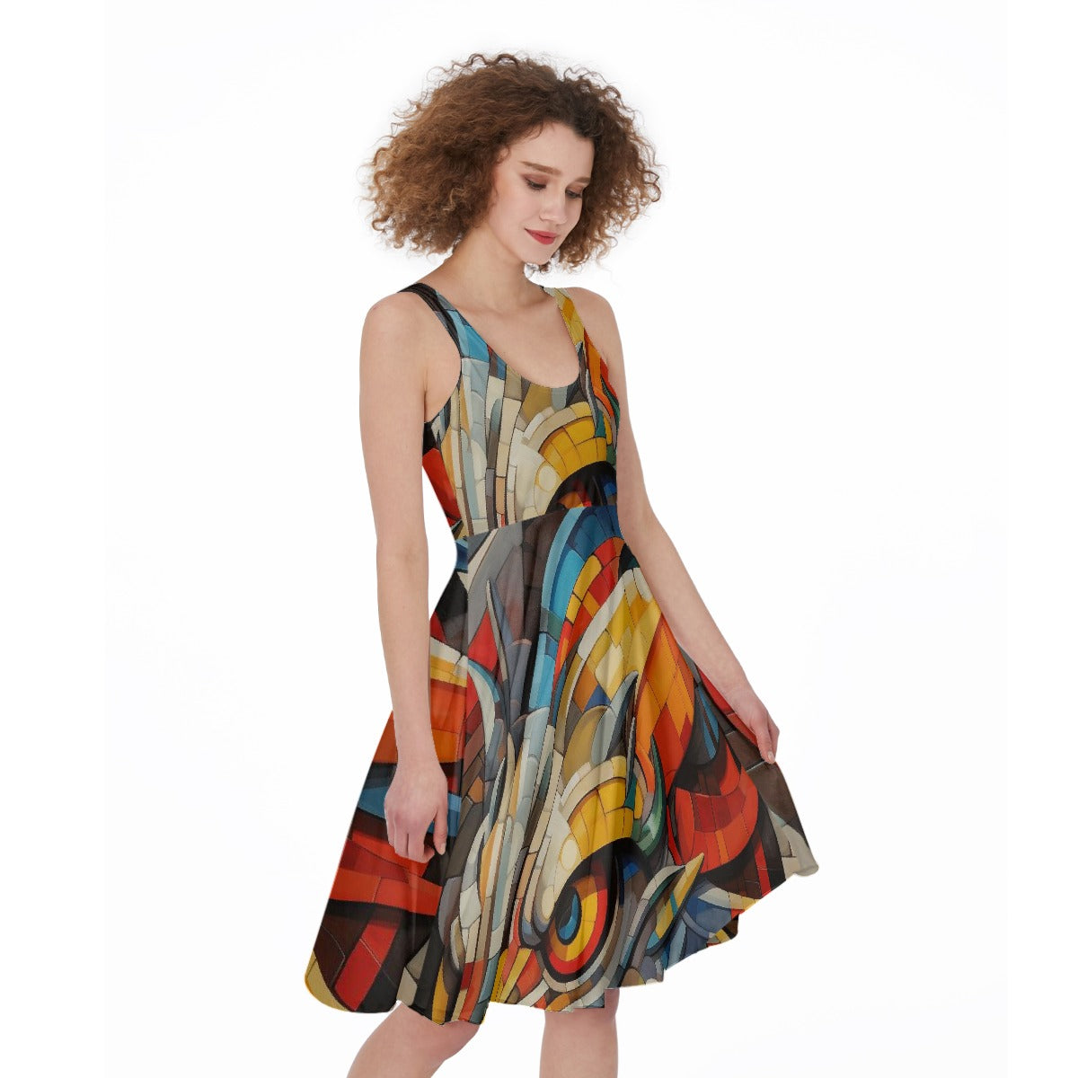 All-Over Print Women's Sleeveless Dress