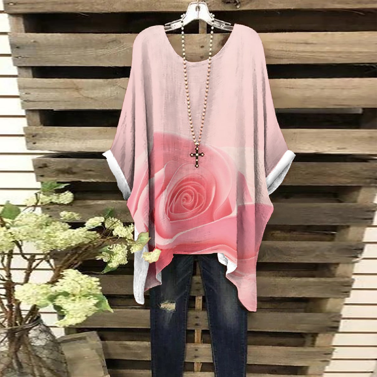 All-Over Print Women's Bat Sleeve Shirt