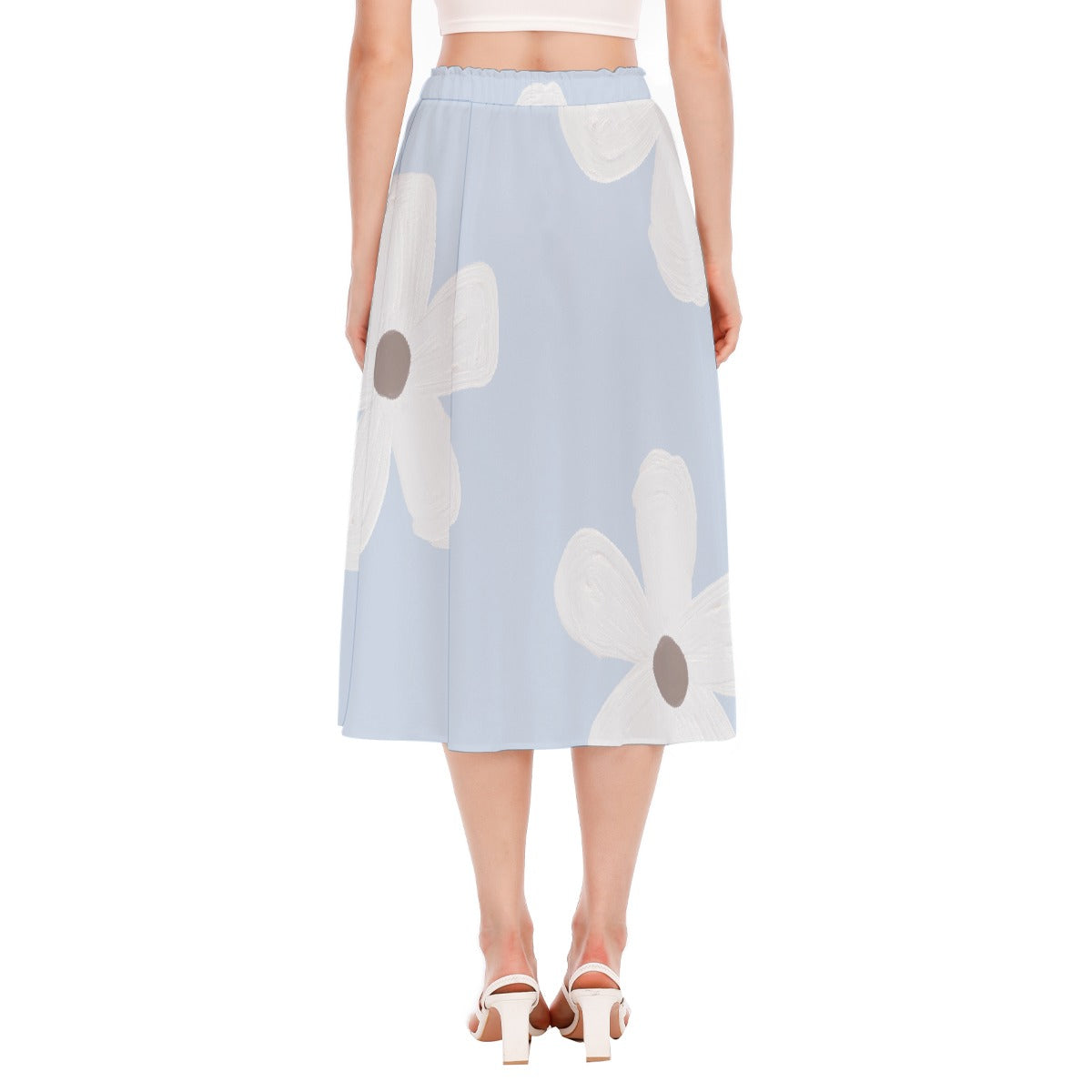 All-Over Print Women's Long Section Chiffon Skirt