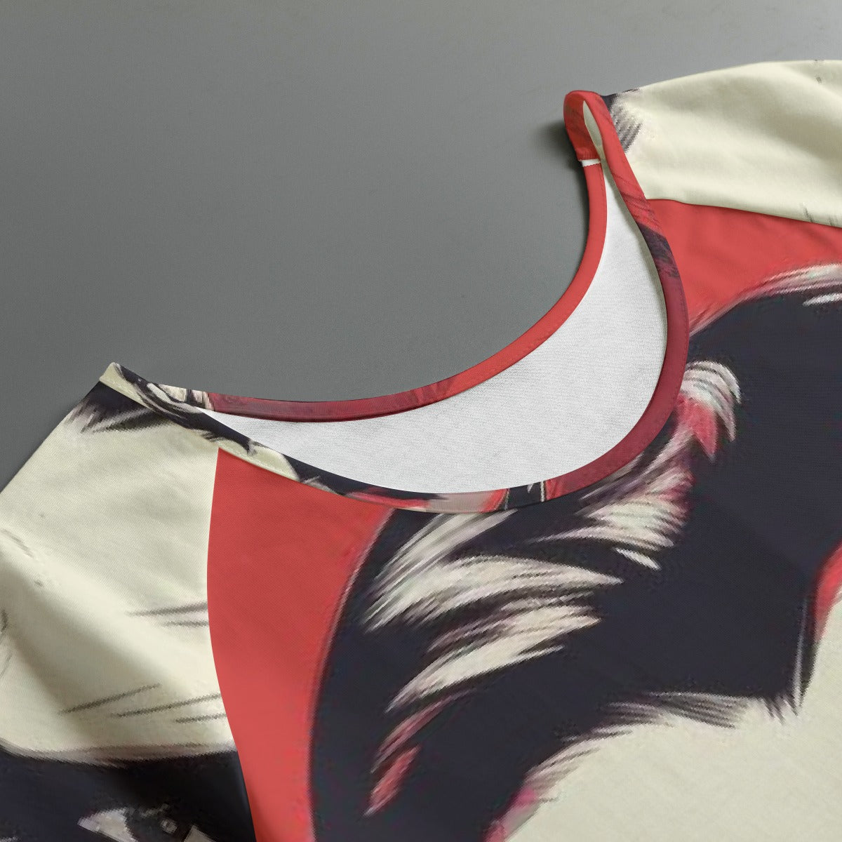 All-Over Print Women's Round Neck T-shirt With Raglan Sleeve