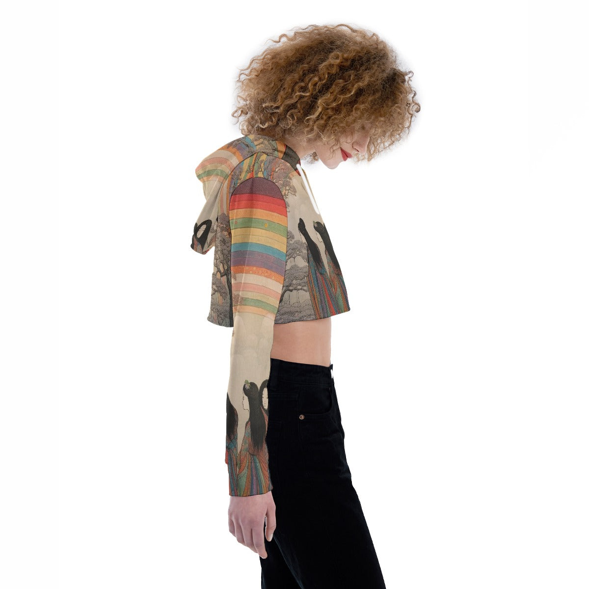 All-Over Print Women's Crop Top Hoodie