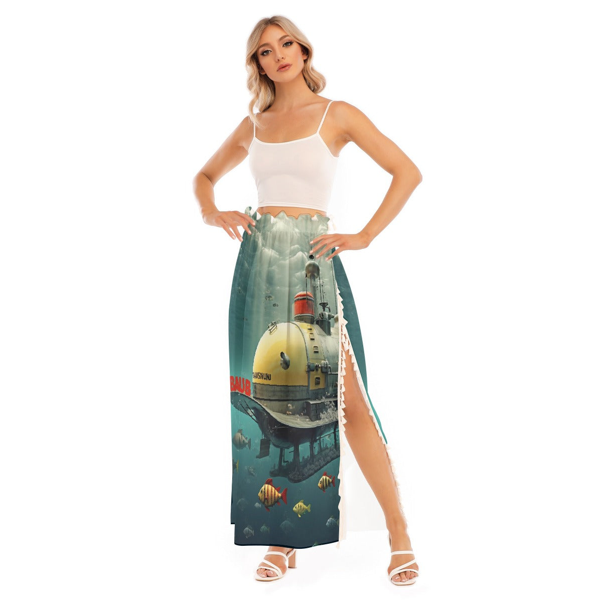 All-Over Print Women's Side Split Skirt