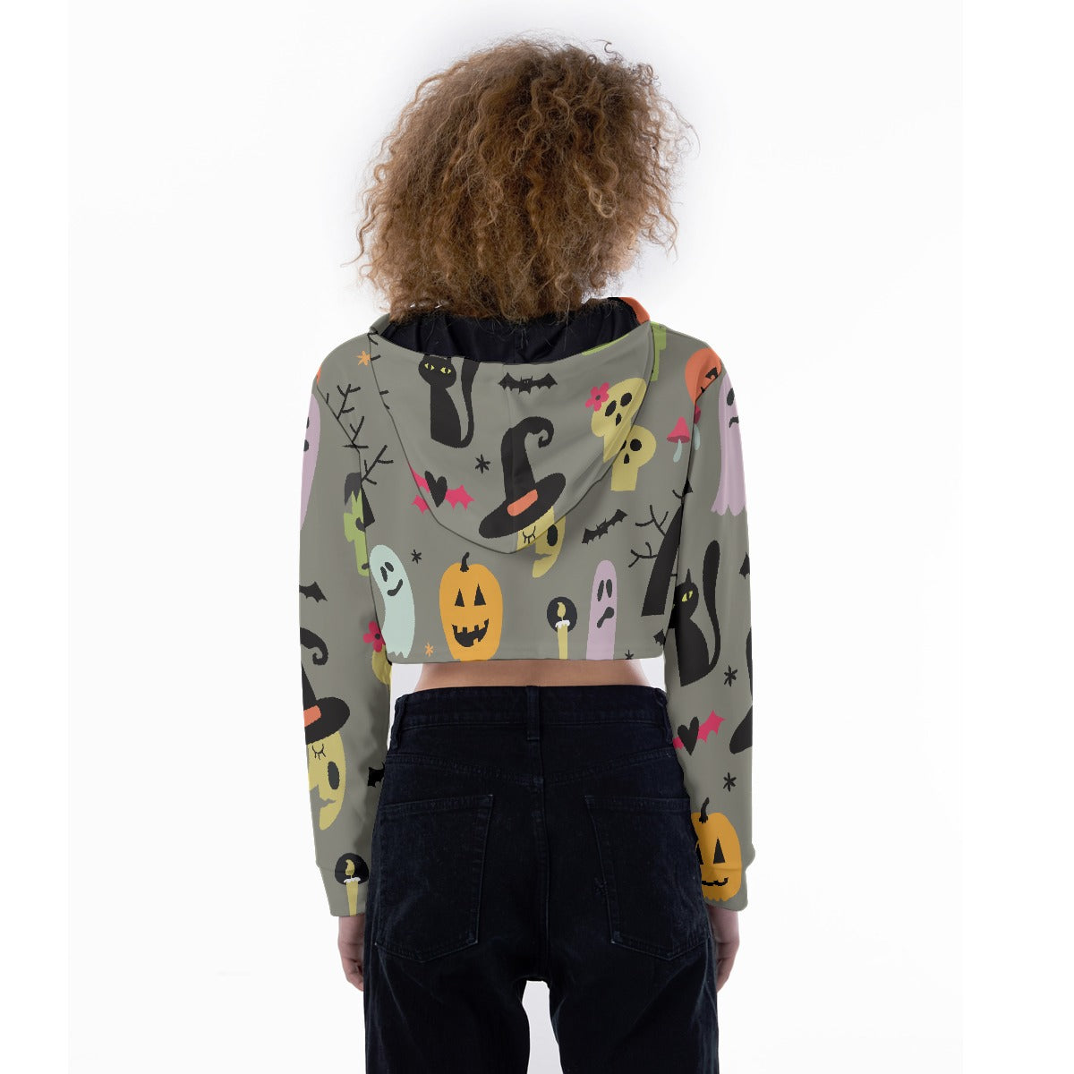 All-Over Print Women's Crop Top Hoodie