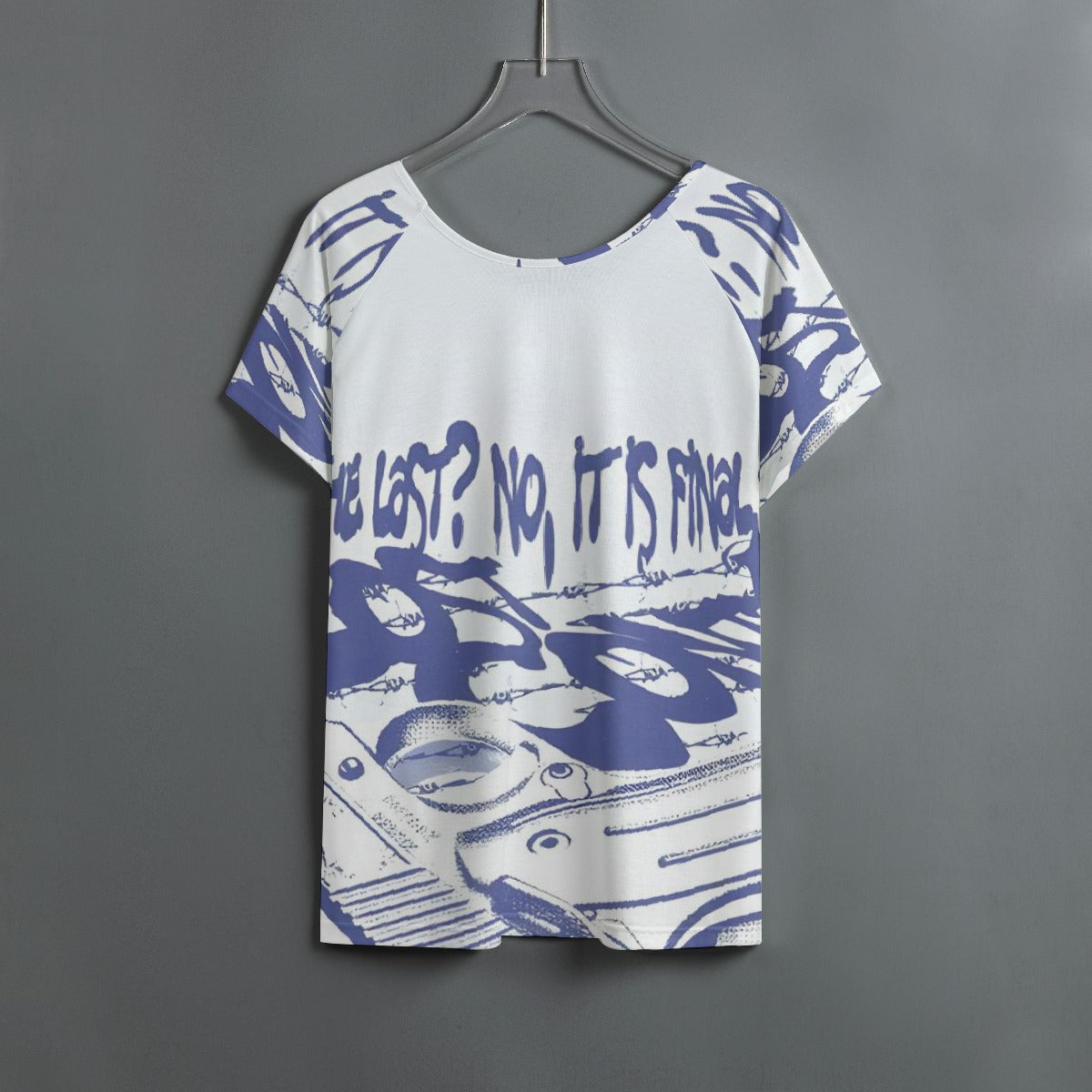 All-Over Print Women's Round Neck T-shirt With Raglan Sleeve