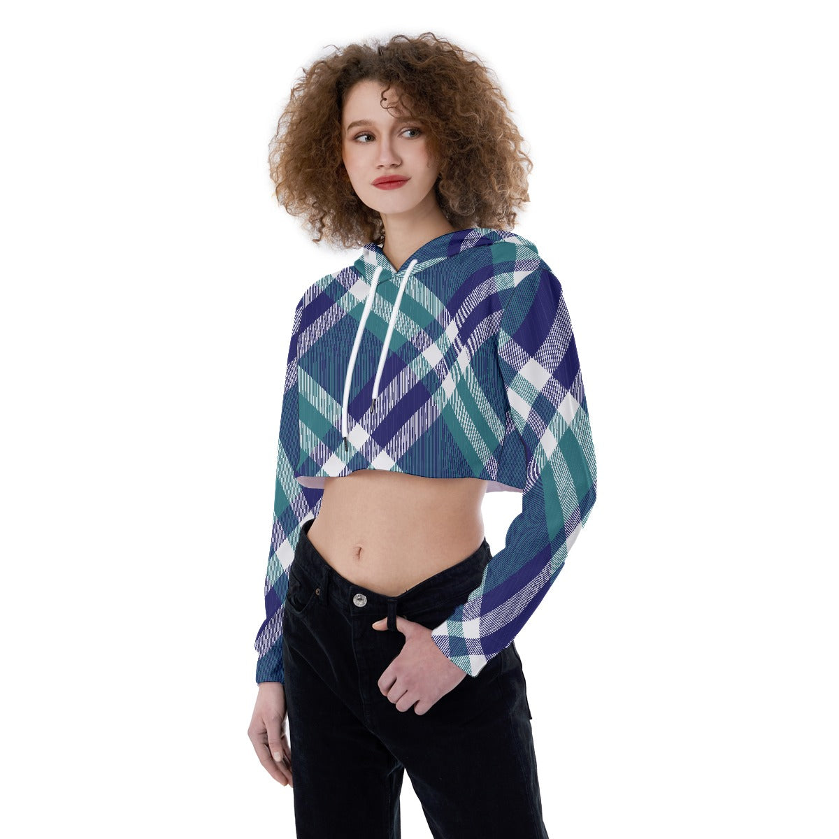 All-Over Print Women's Crop Top Hoodie